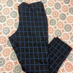 High waisted checkered dress pants